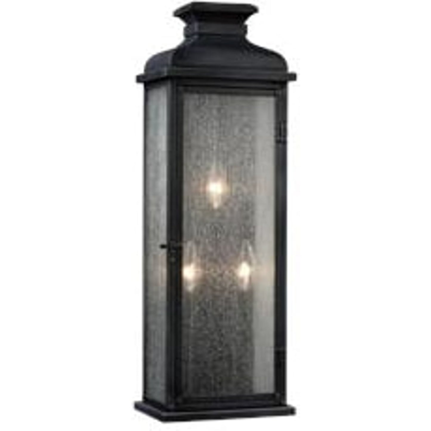 008 S-285348 | Additional Silo | Pediment Outdoor Sconce by Generation Lighting in dark weathered zinc. Made from stainless steel in a traditional style.