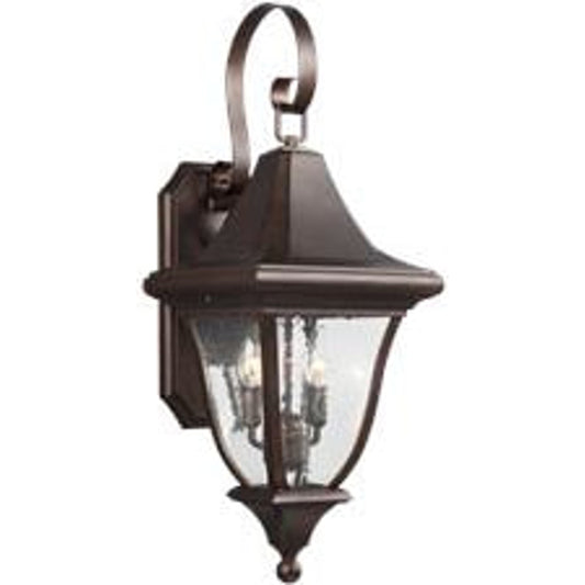 Oakmont Outdoor Wall Lantern by Generation Lighting in patina bronze. Made from cast aluminum in a traditional style.