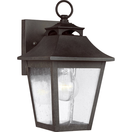 Galena Wall Lamp by Generation Lighting in sable. Made from stainless steel in a traditional style.