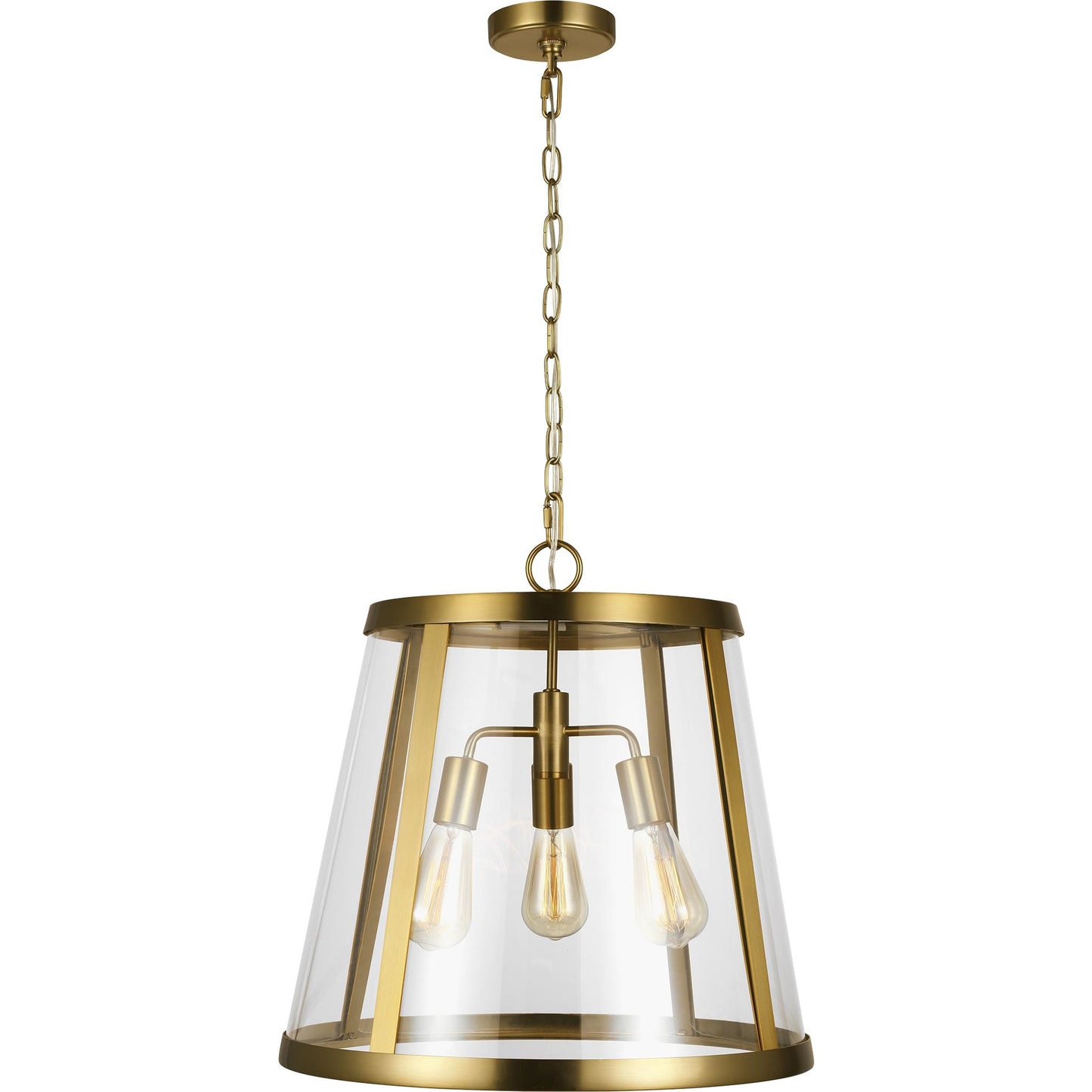 002 SR-735761 | Additional Silo | Harrow Foyer by Generation Lighting in burnished brass. Made from steel in a modern style.