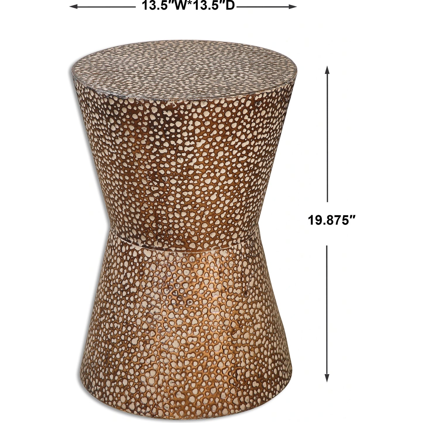 005 S-253026 | Additional Silo | Cutler Drum Shaped Accent Table by Uttermost. Made from iron in a modern style.