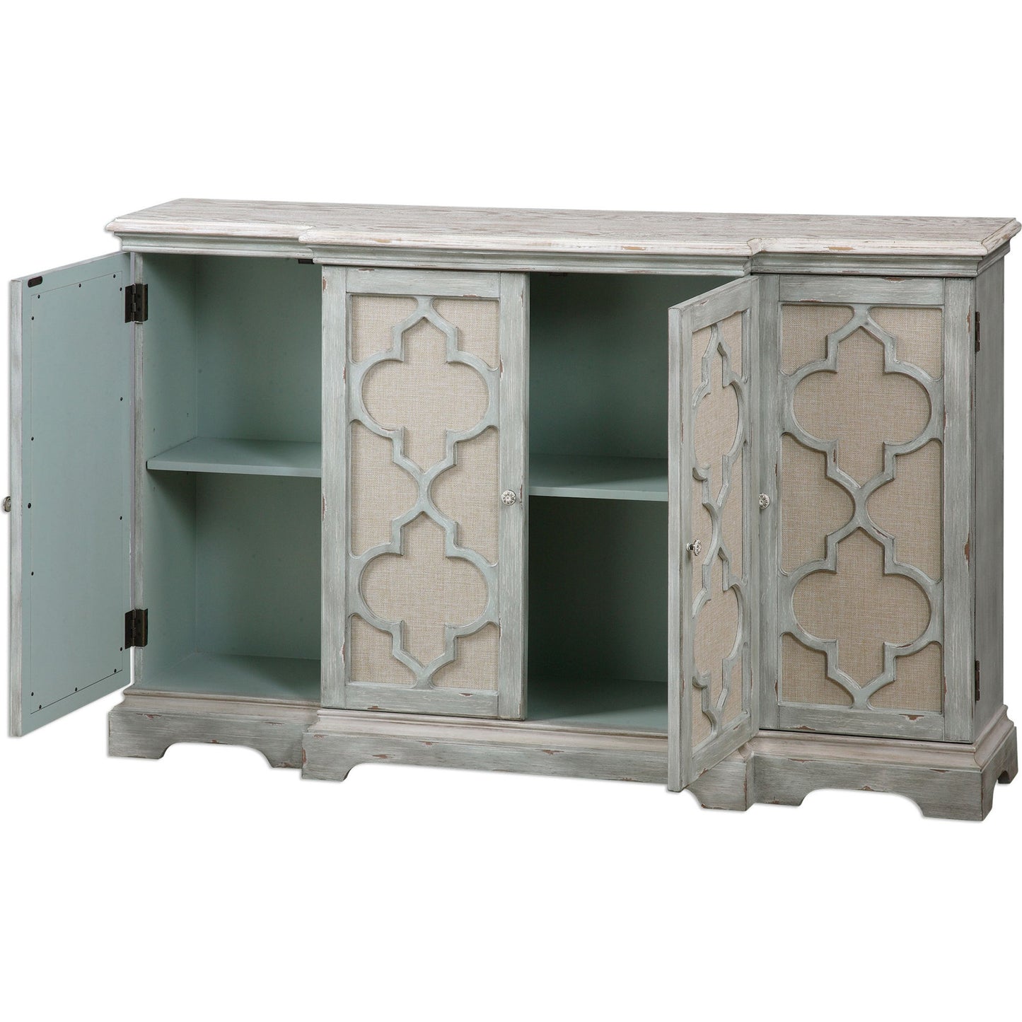006 S-253043 | Additional Silo | Sophie Cabinet by Uttermost. Made from alm veneer, mdf, linen in a cottage & farmhouse style.