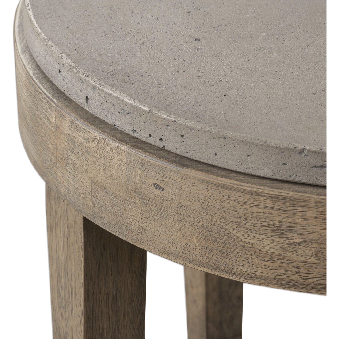 004 S-253257 | Additional Silo | Deka Round Accent Table by Uttermost. Made from wood, concrete in a cottage & farmhouse style.