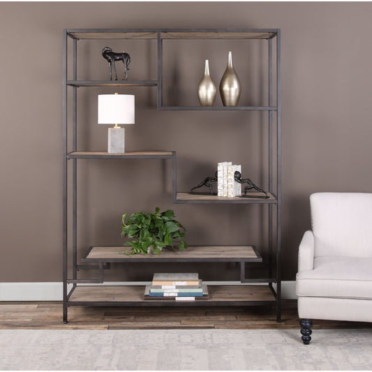 Sherwin Industrial Etagere by Uttermost. Made from recycled pine, iron in a modern style.