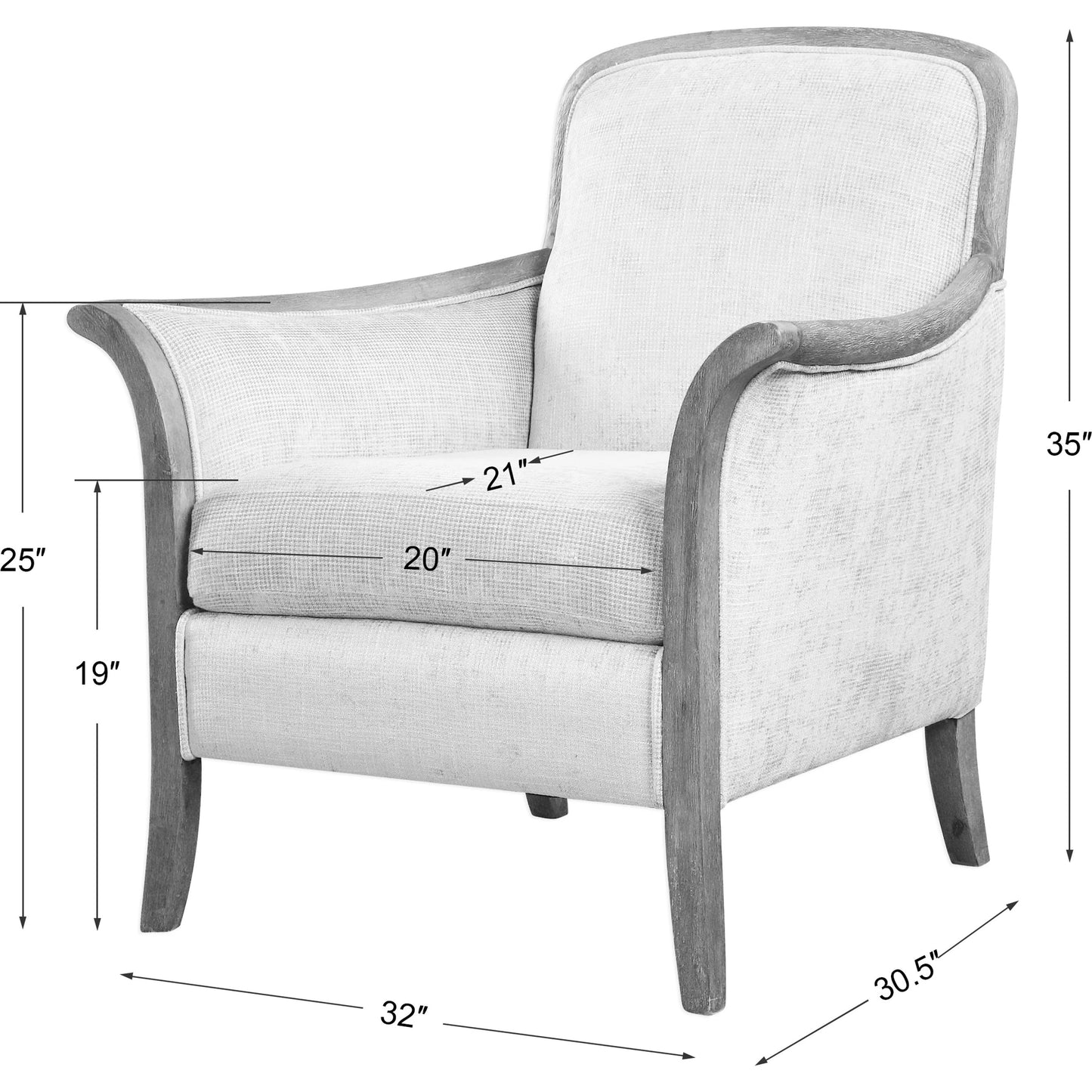 010 S-252879 | Additional Silo | Brittoney Armchair by Uttermost. Made from solid wood, plywood, fabric, foam in a cottage & farmhouse style.