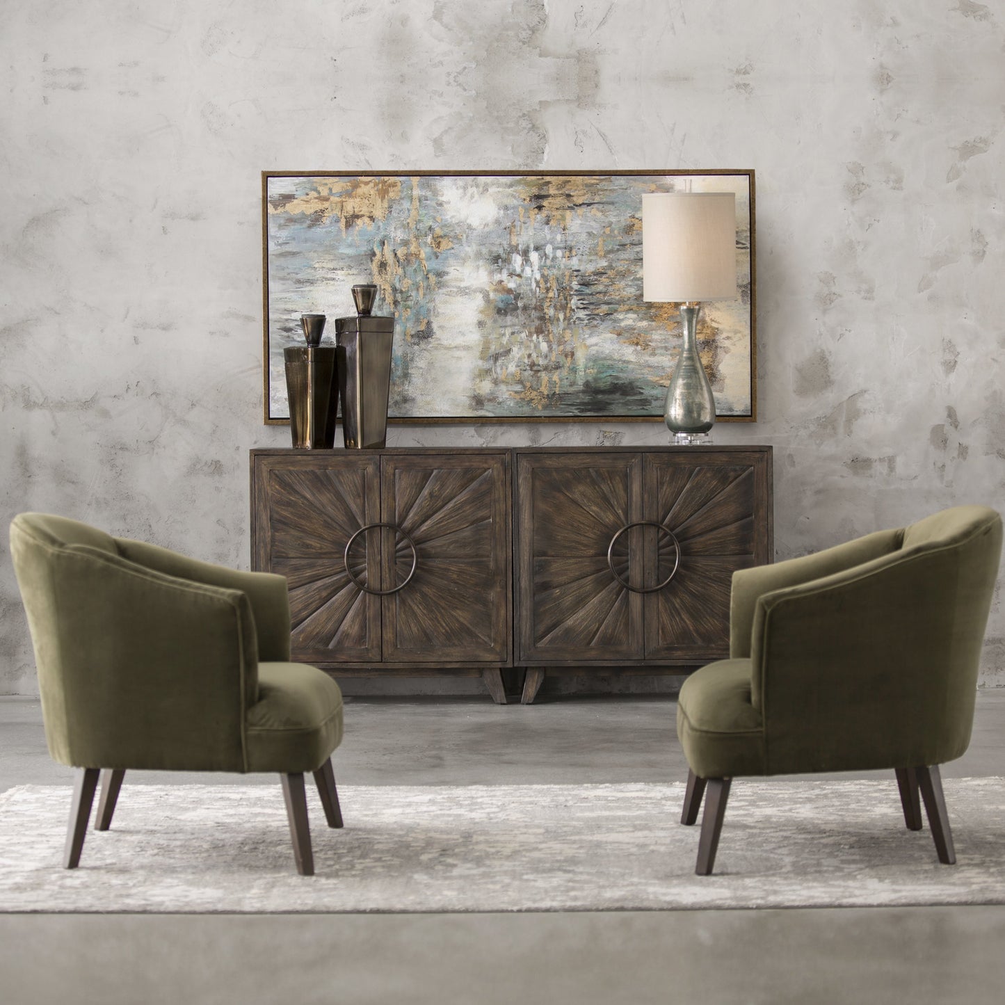 008 S-252863 | Lifestyle | Conroy Chair by Uttermost. Made from birch wood, fabric, foam, plywood in a transitional style.