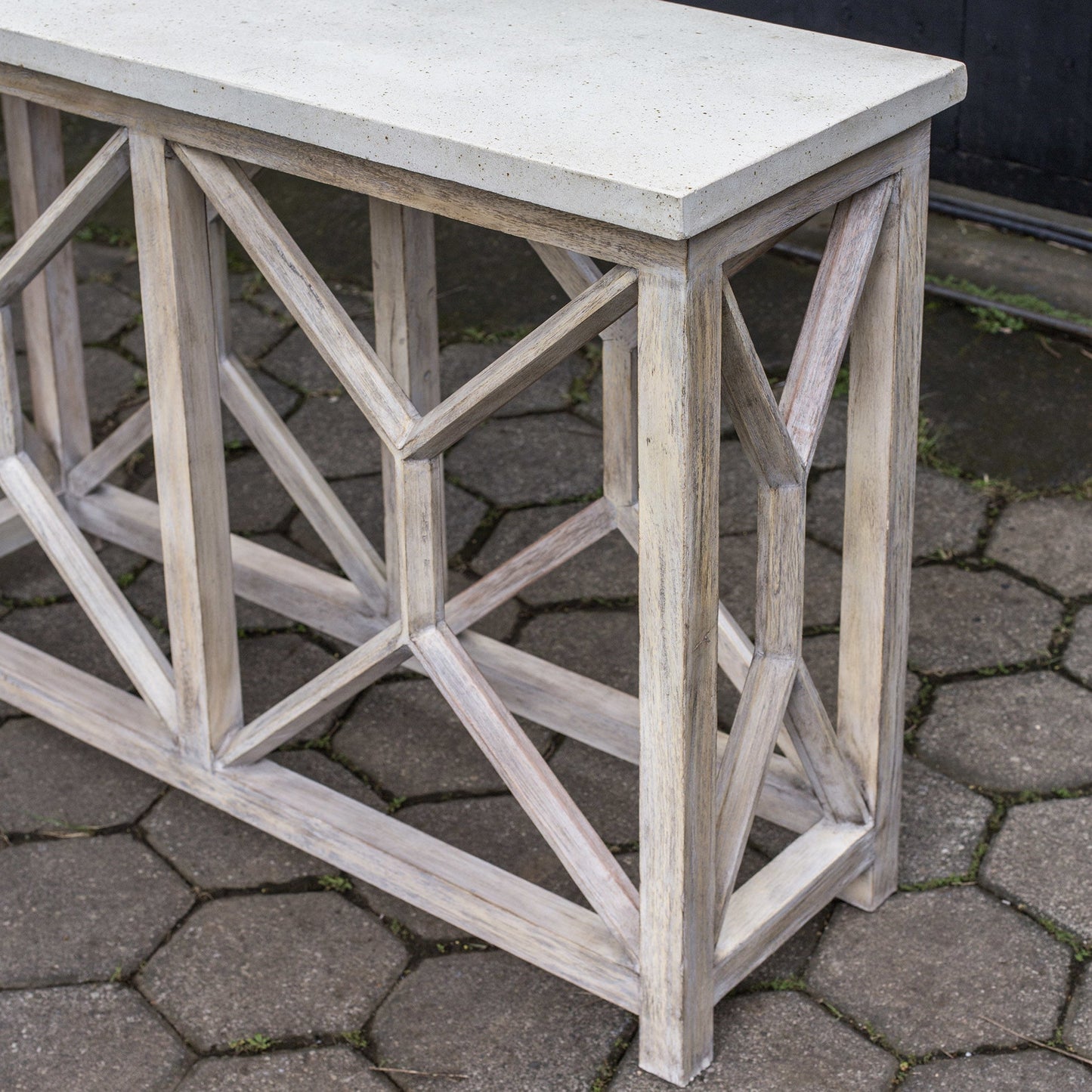 006 S-253233 | Additional Silo | Catali Ivory Stone Console Table by Uttermost. Made from javawood with stone in a cottage & farmhouse style.