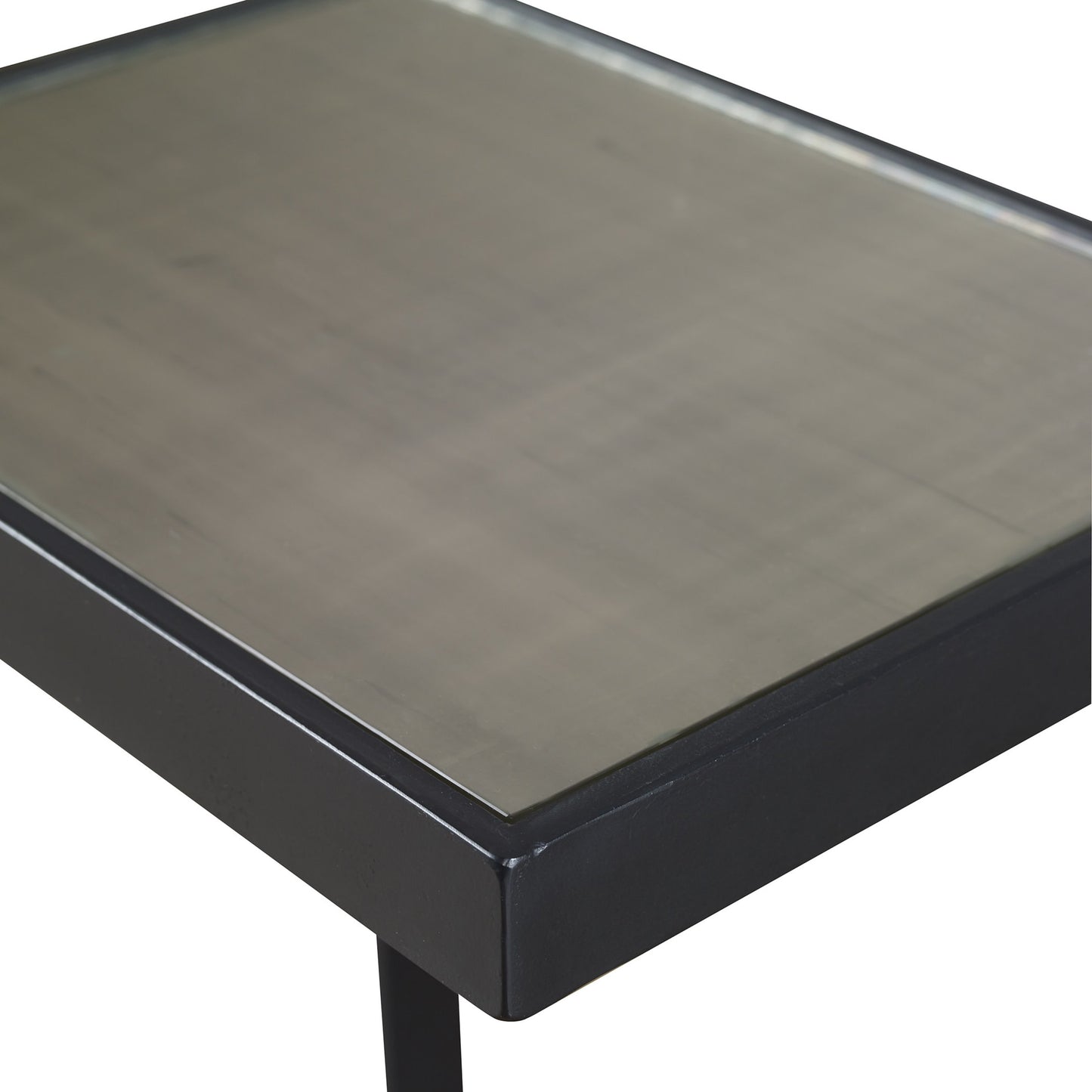 005 S-253171 | Additional Silo | Windell Cantilever Side Table by Uttermost. Made from iron, mirror in a modern style.
