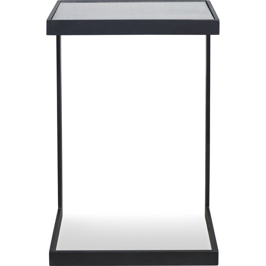Windell Cantilever Side Table by Uttermost. Made from iron, mirror in a modern style.