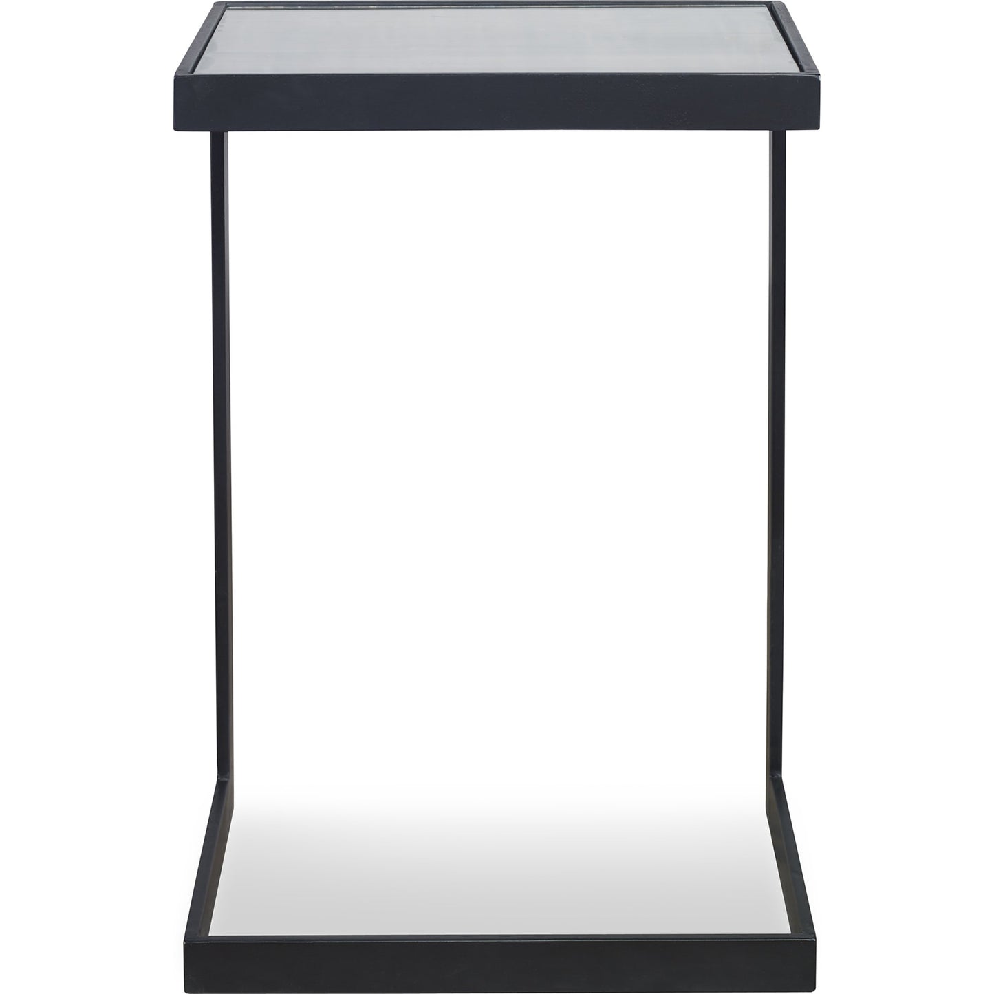 003 S-253171 | Lifestyle | Windell Cantilever Side Table by Uttermost. Made from iron, mirror in a modern style.