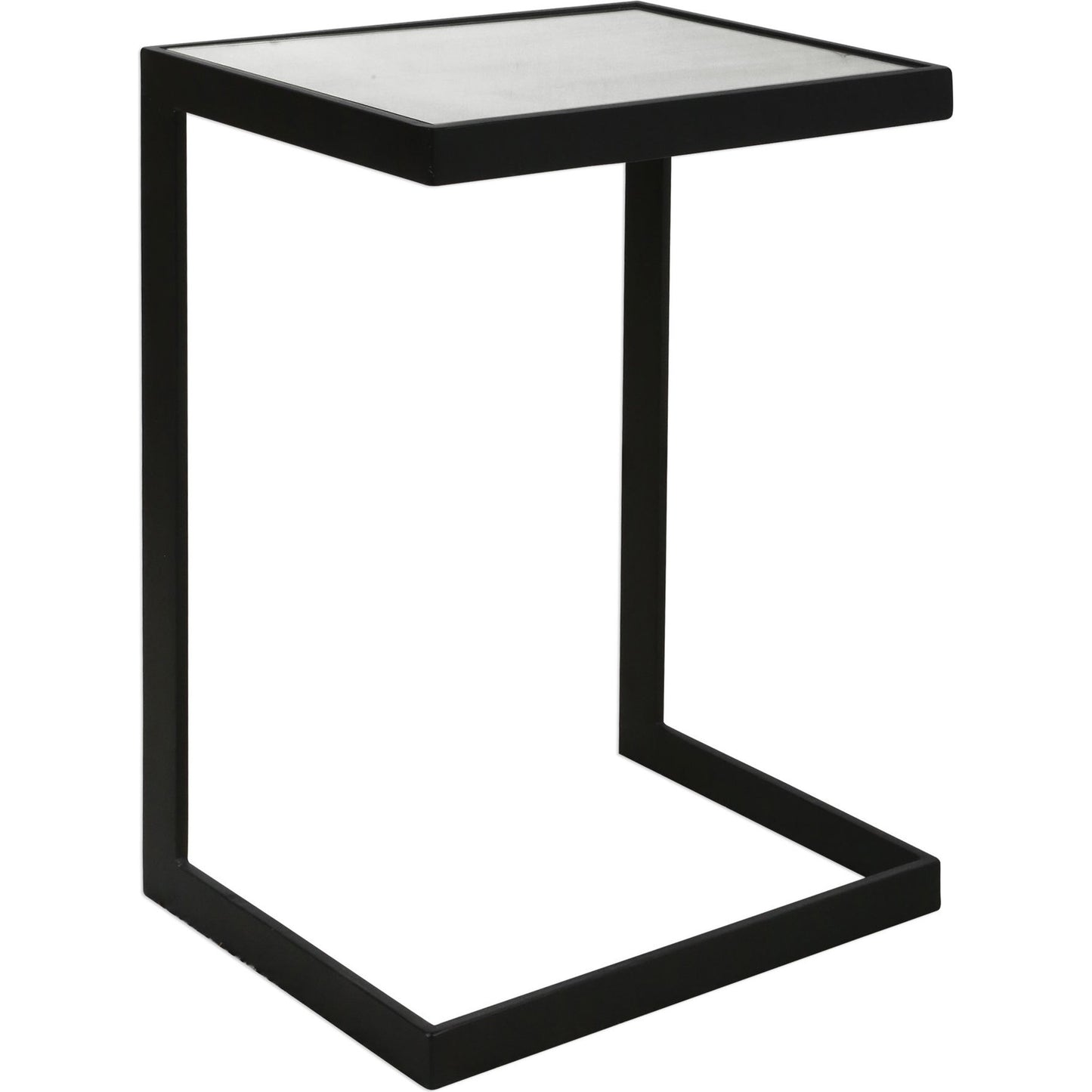001 S-253171 | Additional Silo | Windell Cantilever Side Table by Uttermost. Made from iron, mirror in a modern style.