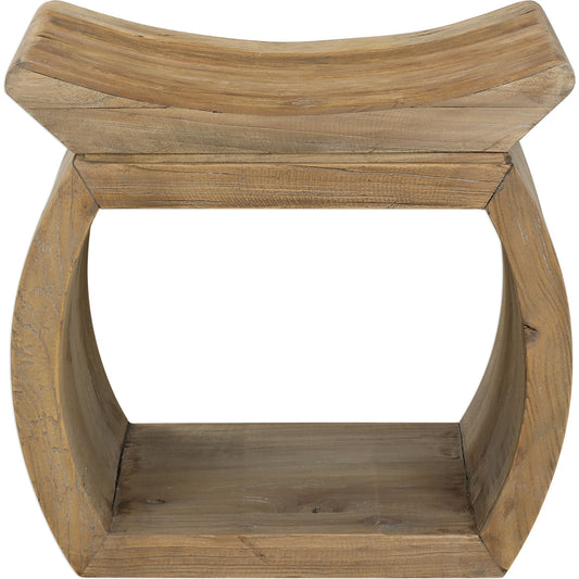 001 S-253159 | Primary Silo | Connor Elm Accent Stool by Uttermost. Made from reclaim elm wood in a cottage & farmhouse style.