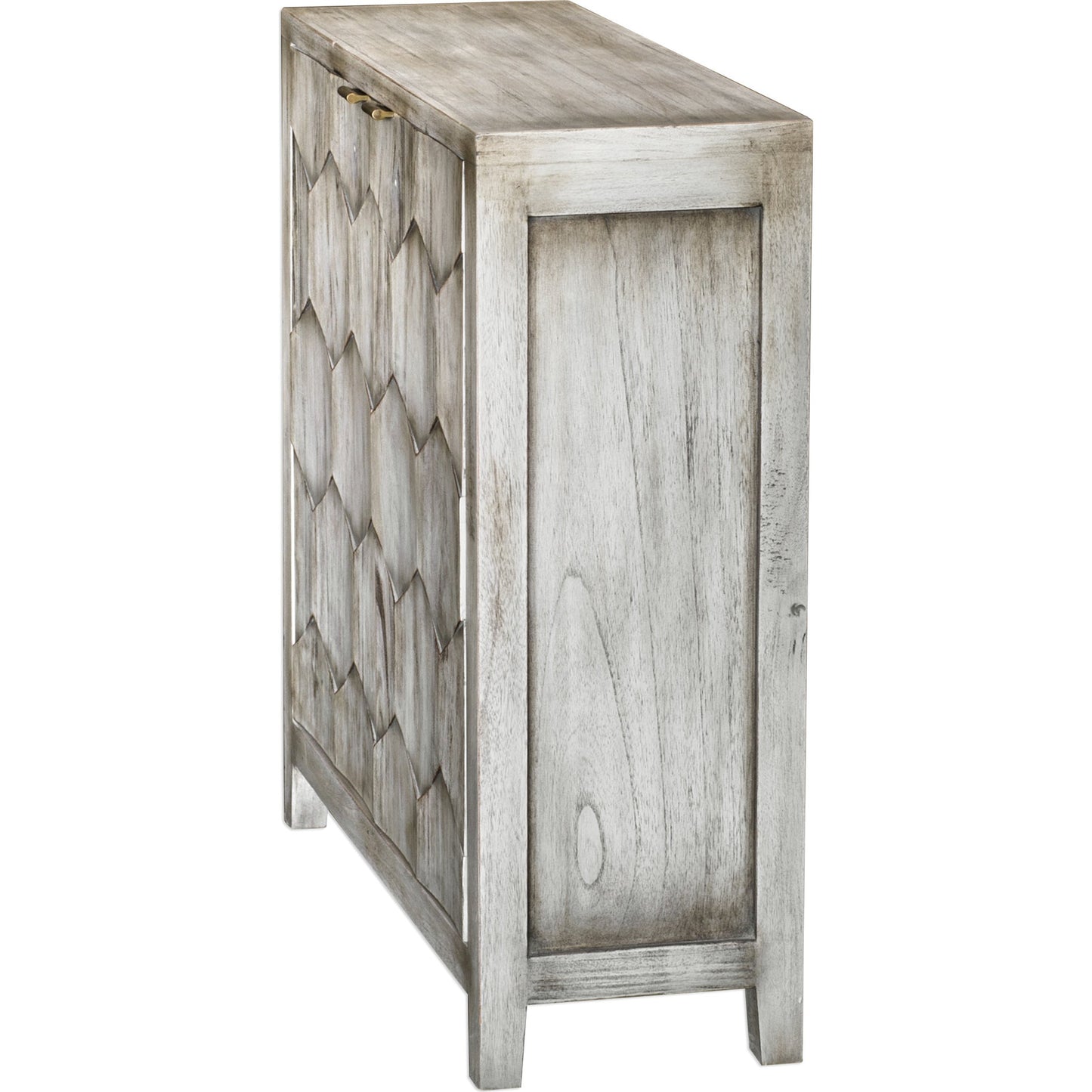 006 S-329030 | Additional Silo | Catori Smoked Ivory Console Cabinet by Uttermost. Made from mdf carb phase 2 with mahogany wood in a eclectic & global style.