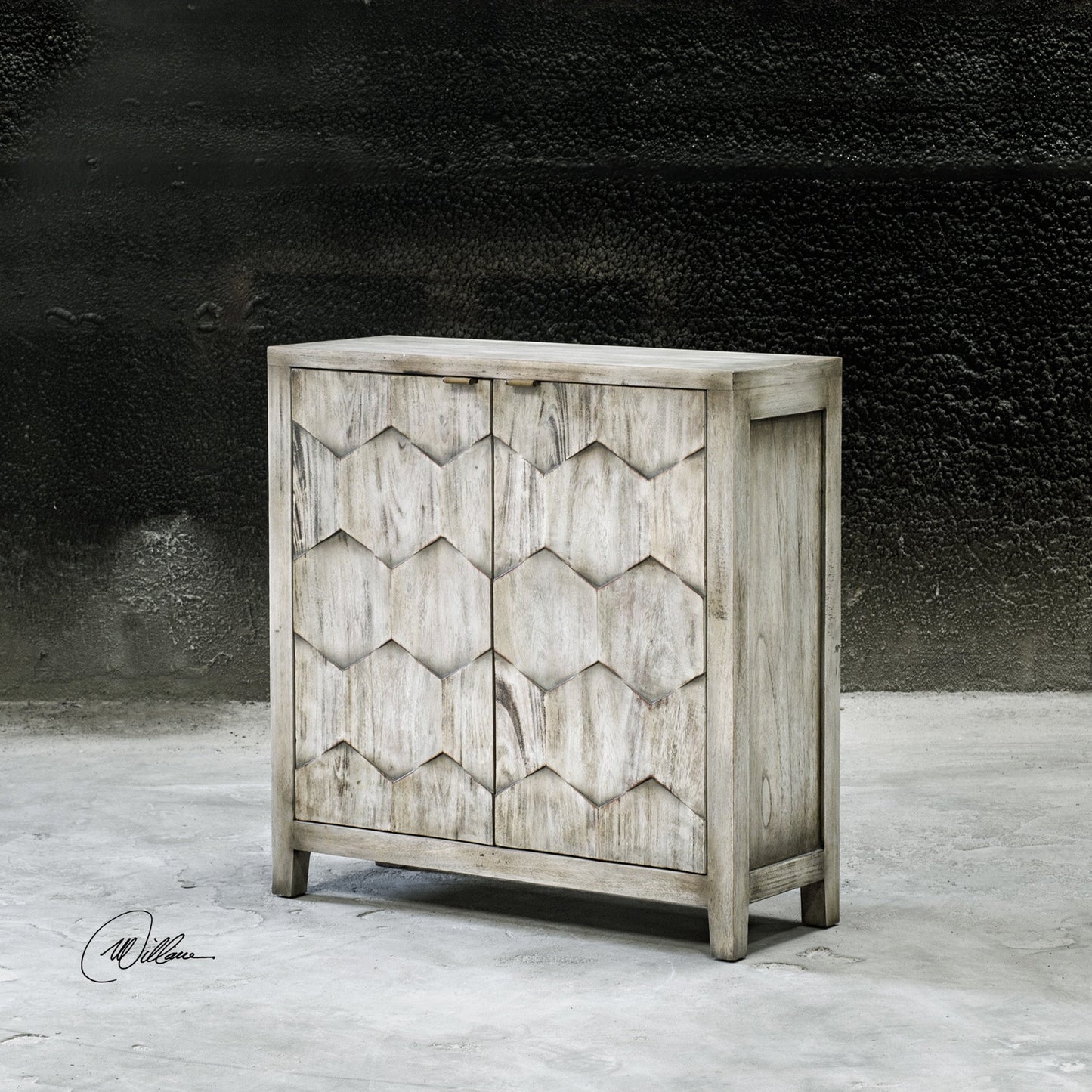 003 S-329030 | Additional Silo | Catori Smoked Ivory Console Cabinet by Uttermost. Made from mdf carb phase 2 with mahogany wood in a eclectic & global style.