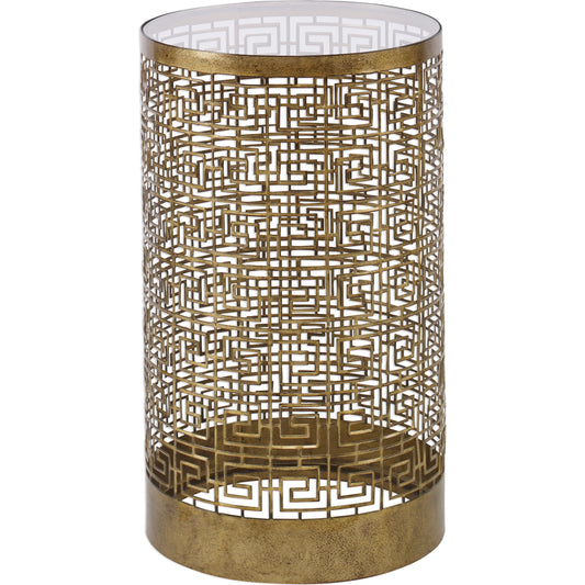 Algernon Accent Table by Uttermost. Made from iron, glass in a eclectic & global style.