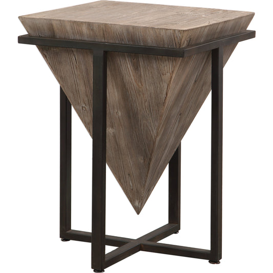 Bertrand Wood Accent Table by Uttermost. Made from iron, fir, mdf in a modern style.