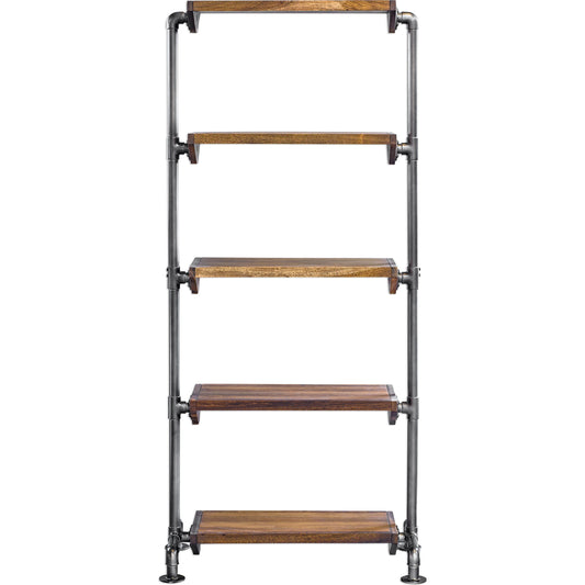 Rhordyn Industrial Etagere by Uttermost. Made from acacia wood with mdf carb phase 2, iron metal in a modern style.