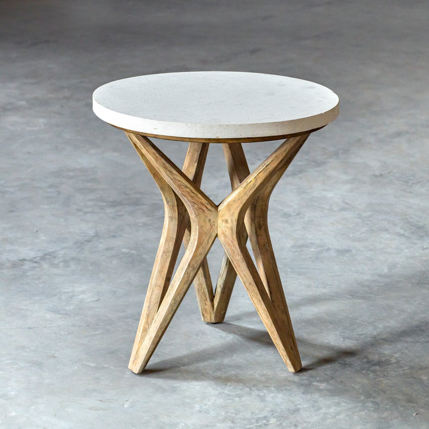 006 S-343780 | Additional Silo | Marnie Limestone Accent Table by Uttermost. Made from javawood with plywood carb phase 2, limestone in a eclectic & global style.