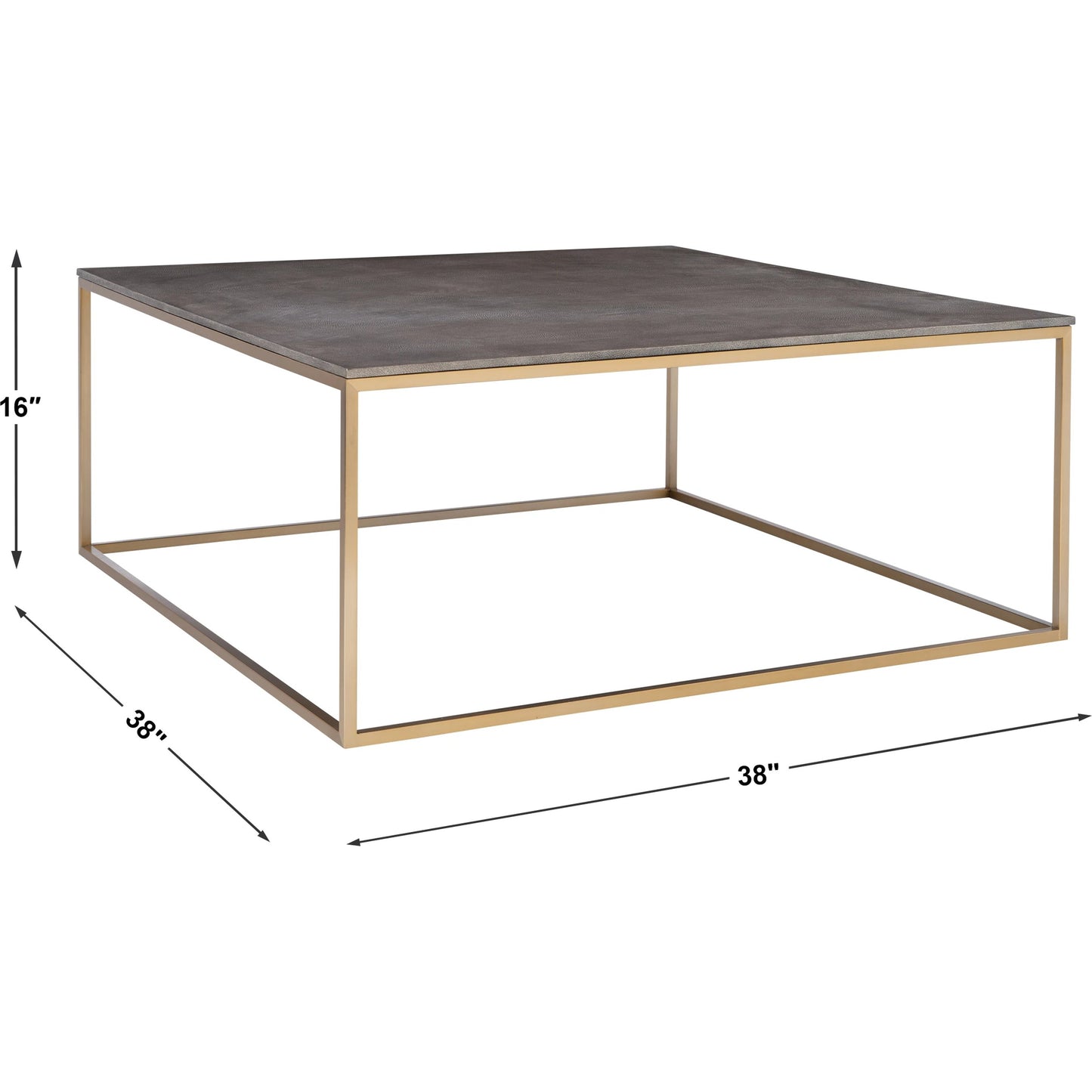 005 SR-766745 | Additional Silo | Trebon Modern Coffee Table by Uttermost. Made from stainless steel, faux shargreen with wrapped mdf in a modern style.