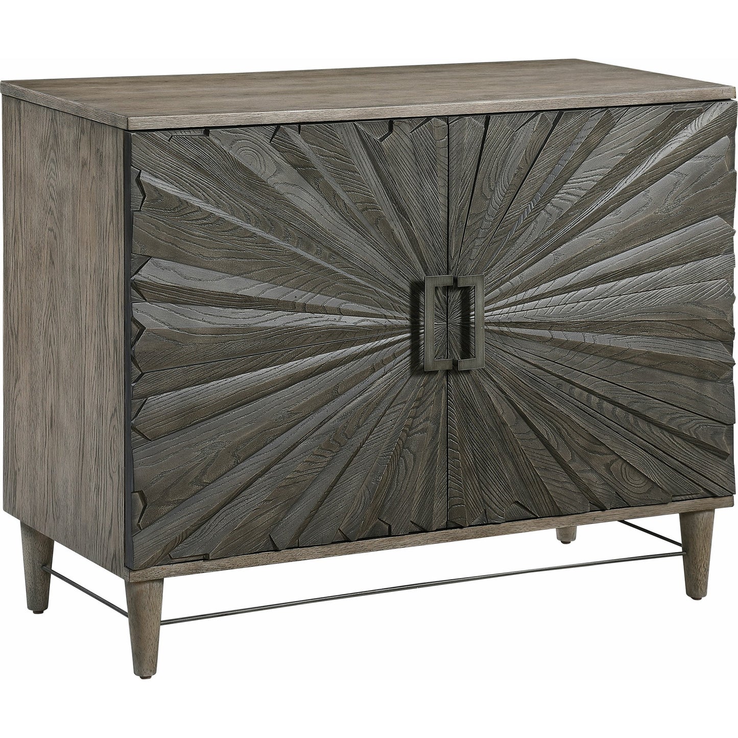 003 SR-824200 | Additional Silo | Shield Cabinet by Uttermost in gray. Made from rubber wood, oak veneer, mdf, particle board, steel in a eclectic & global style.