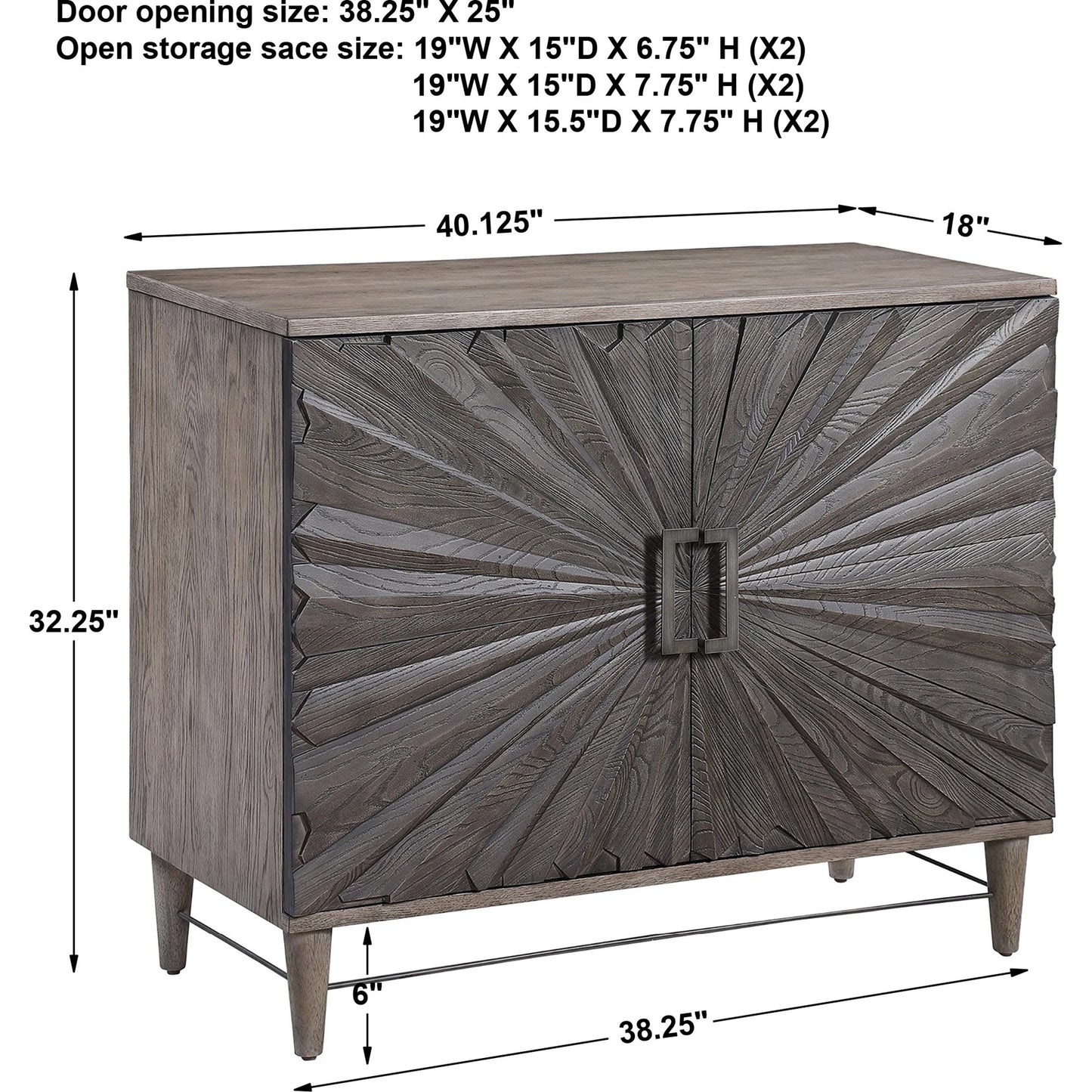 007 SR-824200 | Additional Silo | Shield Cabinet by Uttermost in gray. Made from rubber wood, oak veneer, mdf, particle board, steel in a eclectic & global style.