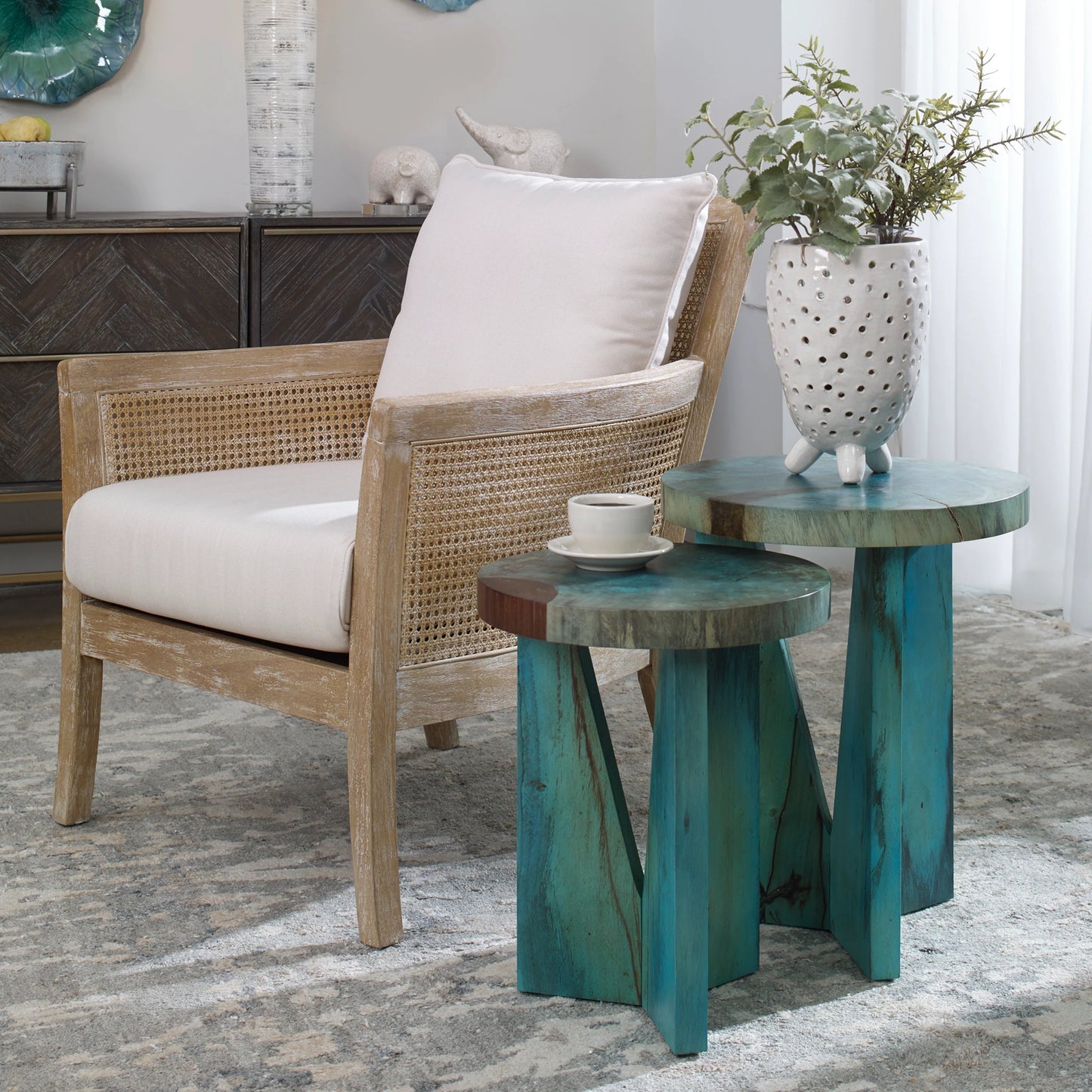 021 SI-1754830 | Lifestyle | Nadette Nesting Tables by Uttermost. Made from unique in a eclectic & global style.