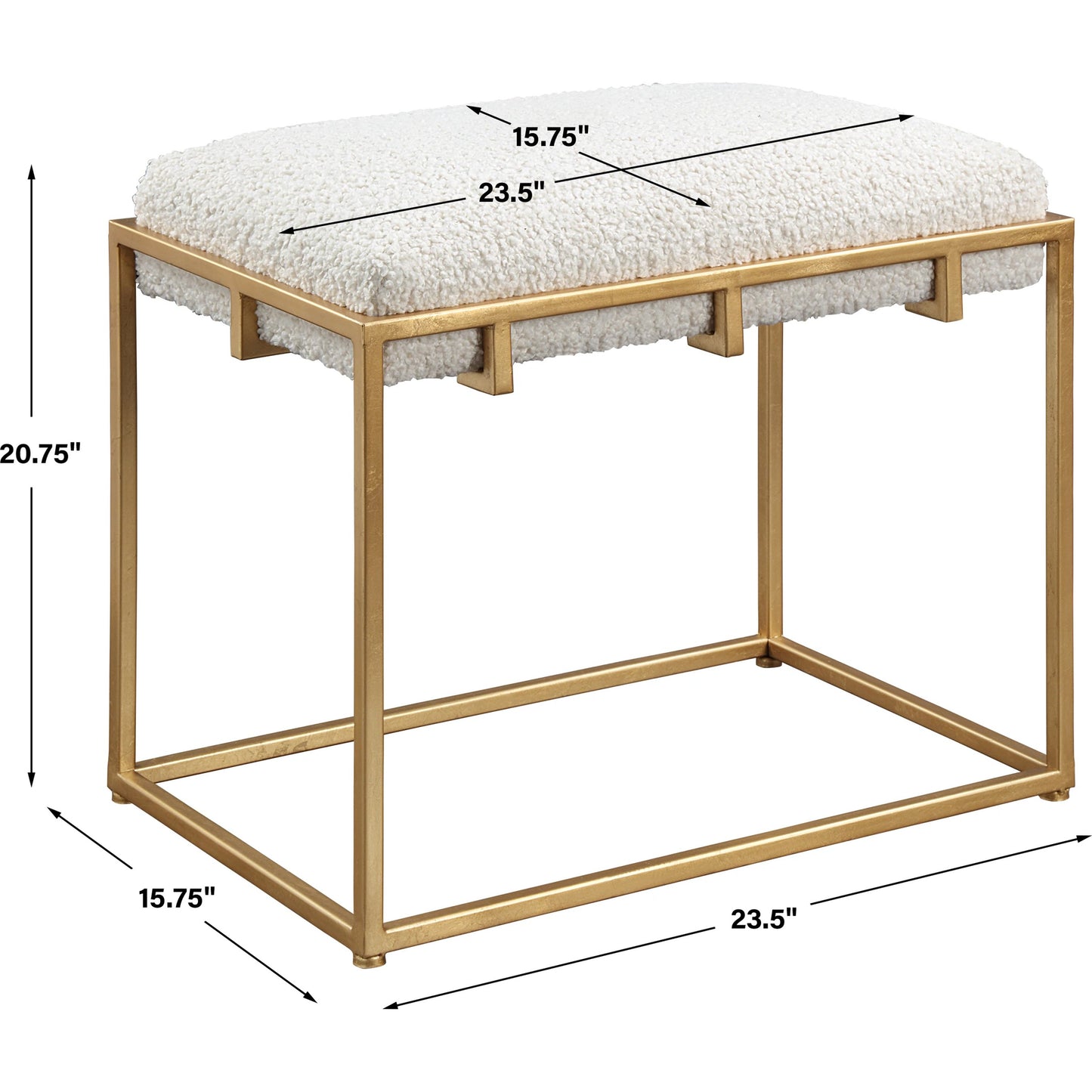 011 SI-1754834 | Additional Silo | Paradox Small Bench by Uttermost. Made from unique in a modern style.