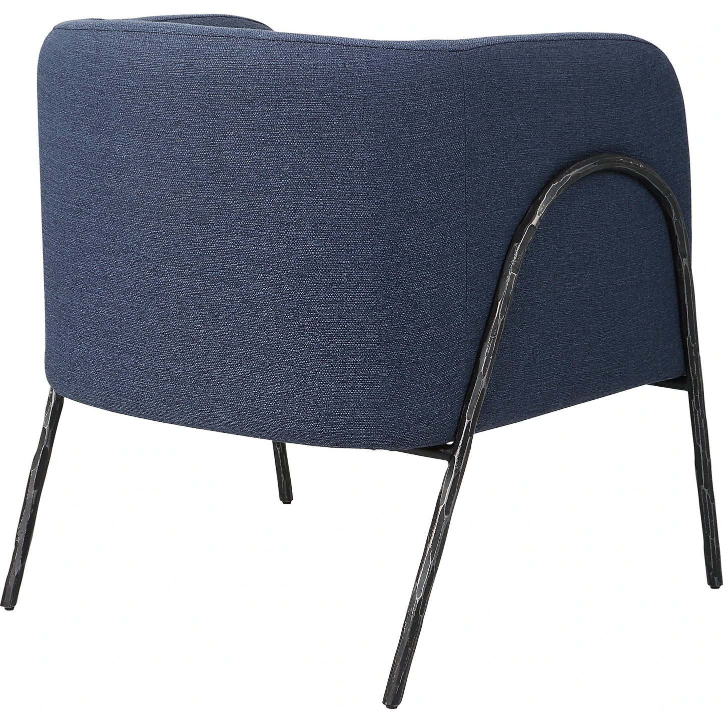 004 SI-1923669 | Additional Silo | Jacobsen Denim Accent Chair by Uttermost in blue denim and blue denim. Made from fabric, foam, plywood, iron in a modern style.