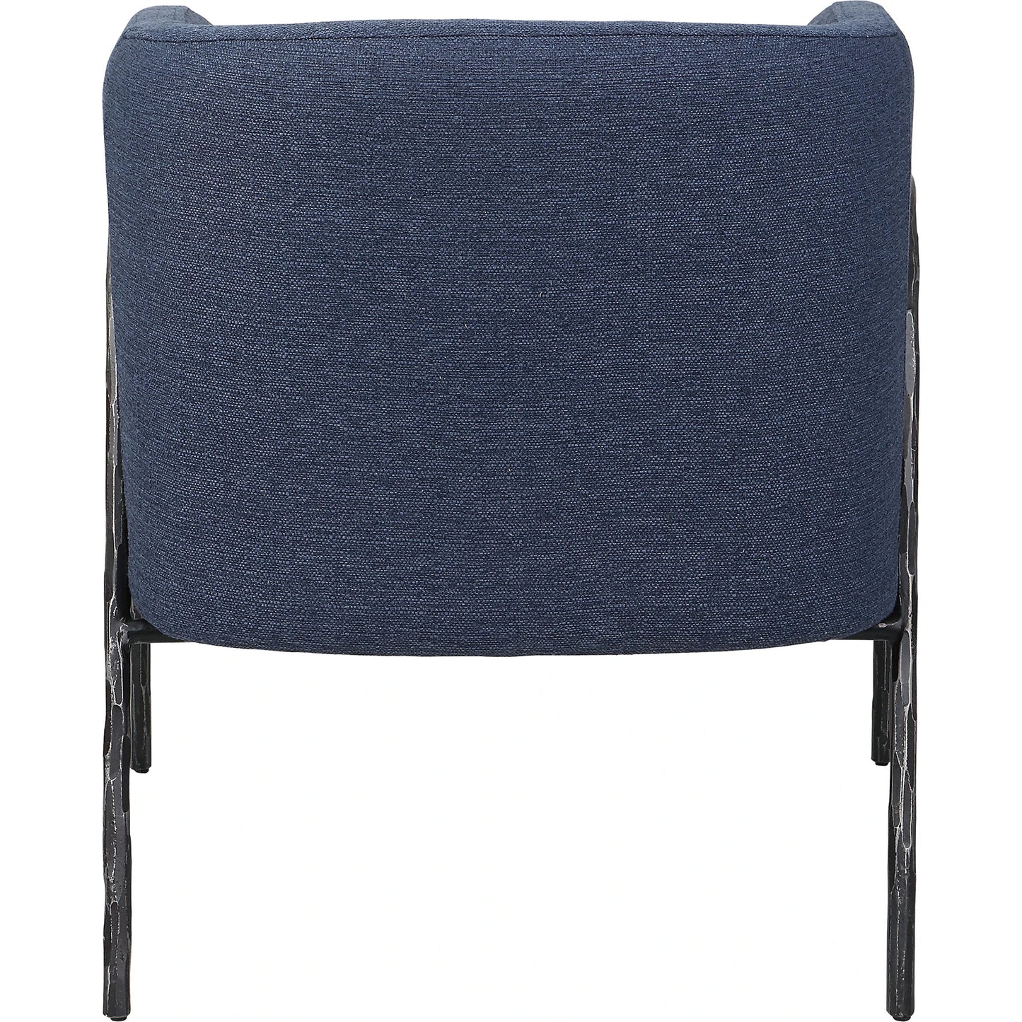 005 SI-1923669 | Additional Silo | Jacobsen Denim Accent Chair by Uttermost in blue denim and blue denim. Made from fabric, foam, plywood, iron in a modern style.