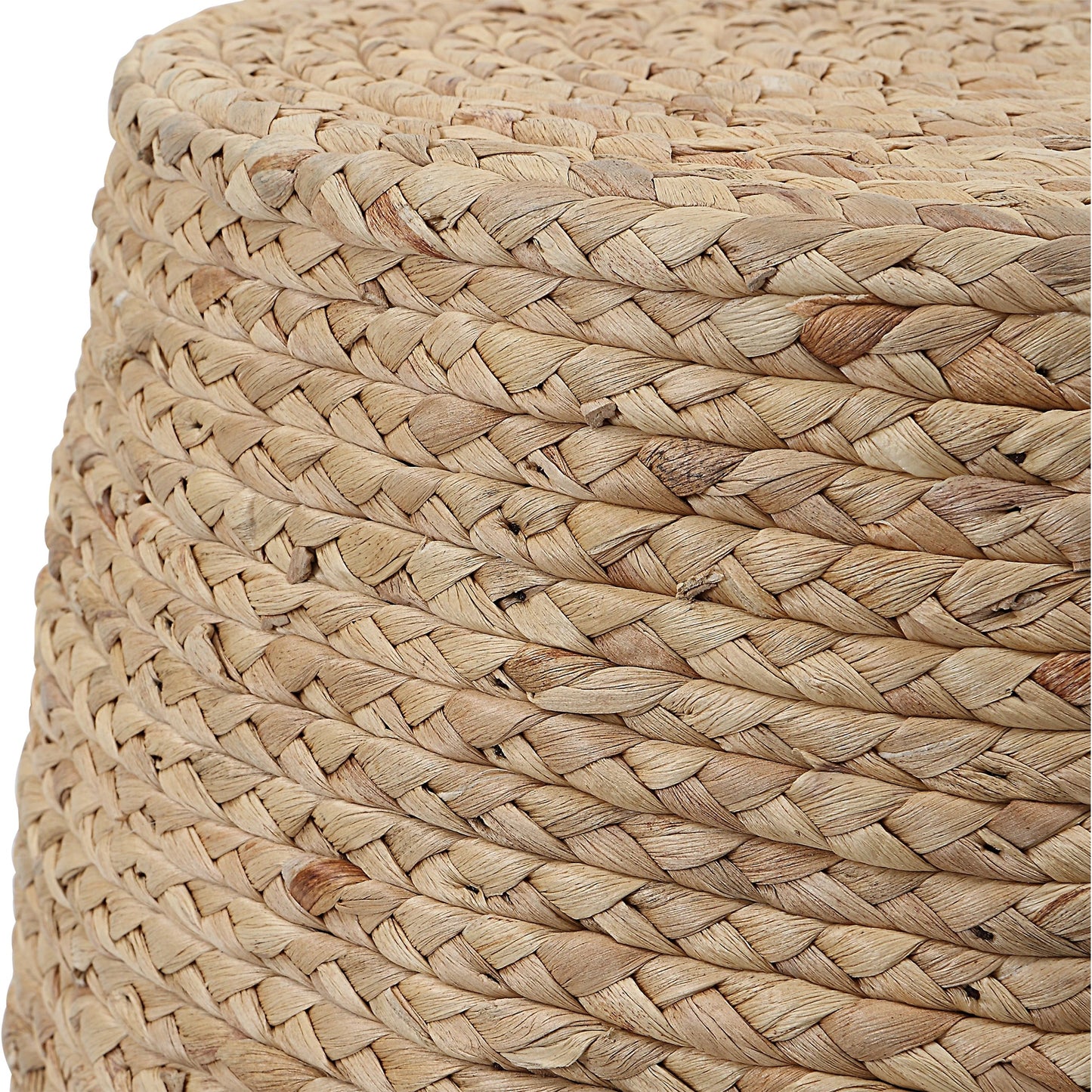 002 SI-1923705 | Additional Silo | Resort Accent Stool by Uttermost. Made from mdf, straw rope, fir in a coastal style.