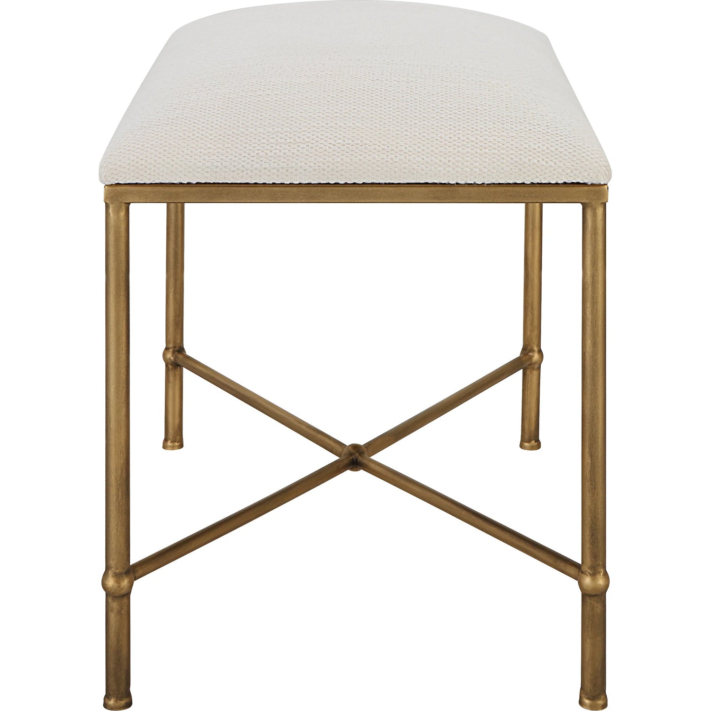 008 SI-1923675 | Additional Silo | Avenham Small Bench by Uttermost. Made from foam, fabric, mdf, iron in a modern style.