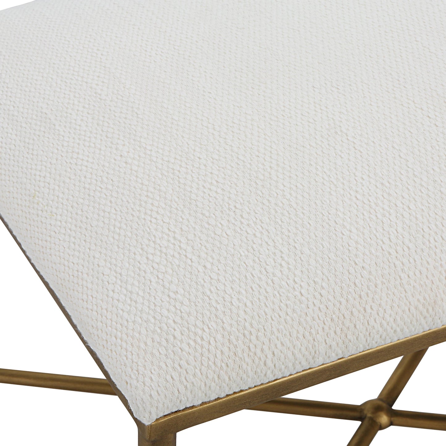 009 SI-1923675 | Additional Silo | Avenham Small Bench by Uttermost. Made from foam, fabric, mdf, iron in a modern style.