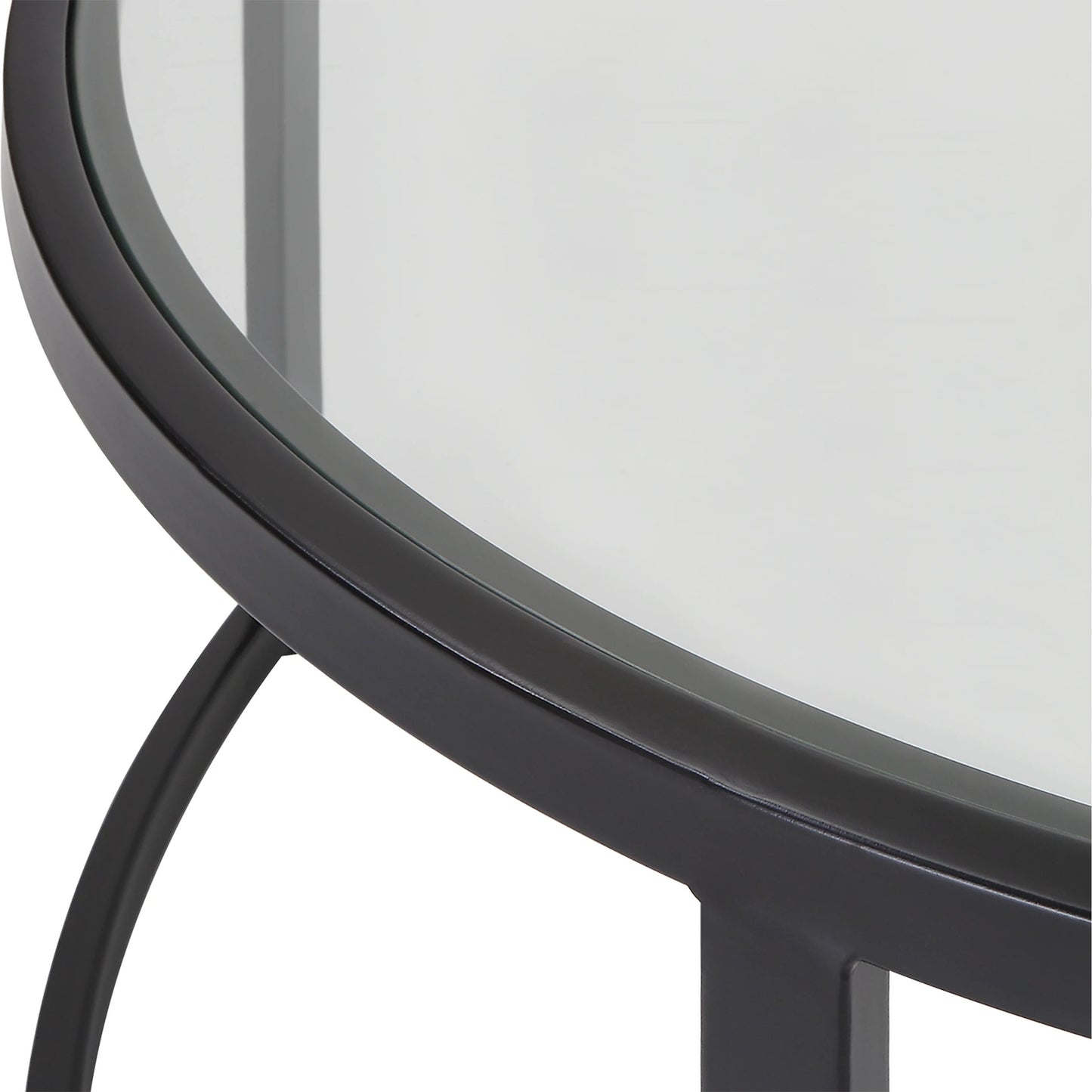006 SI-1923708 | Additional Silo | Rhea Nesting Coffee Tables by Uttermost in satin black. Made from iron, tempered glass in a modern style.