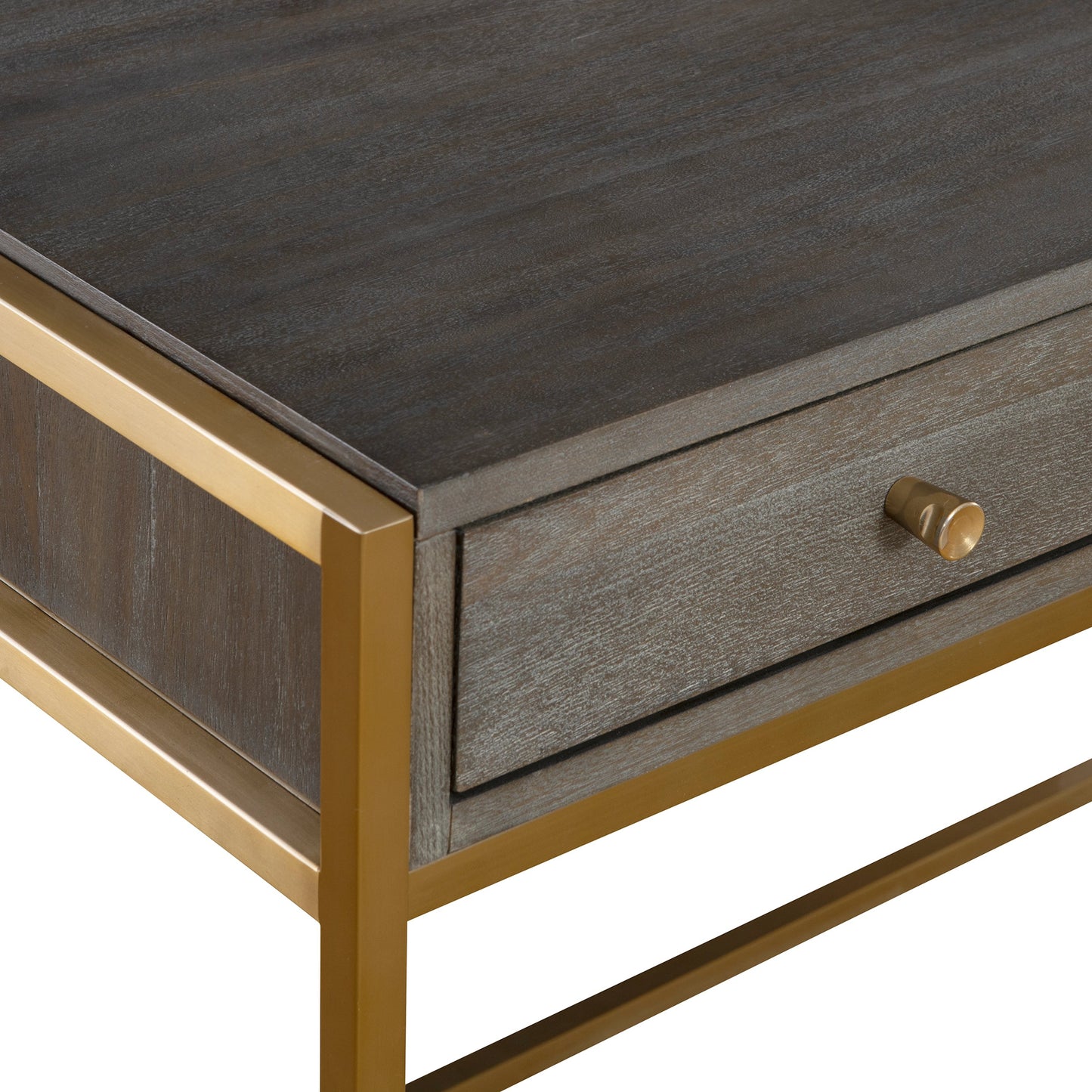 007 SI-1981341 | Additional Silo | Taja Writing Desk by Uttermost in dark walnut, gray. Made from mdf, acacia veneer, stainless steel in a modern style.
