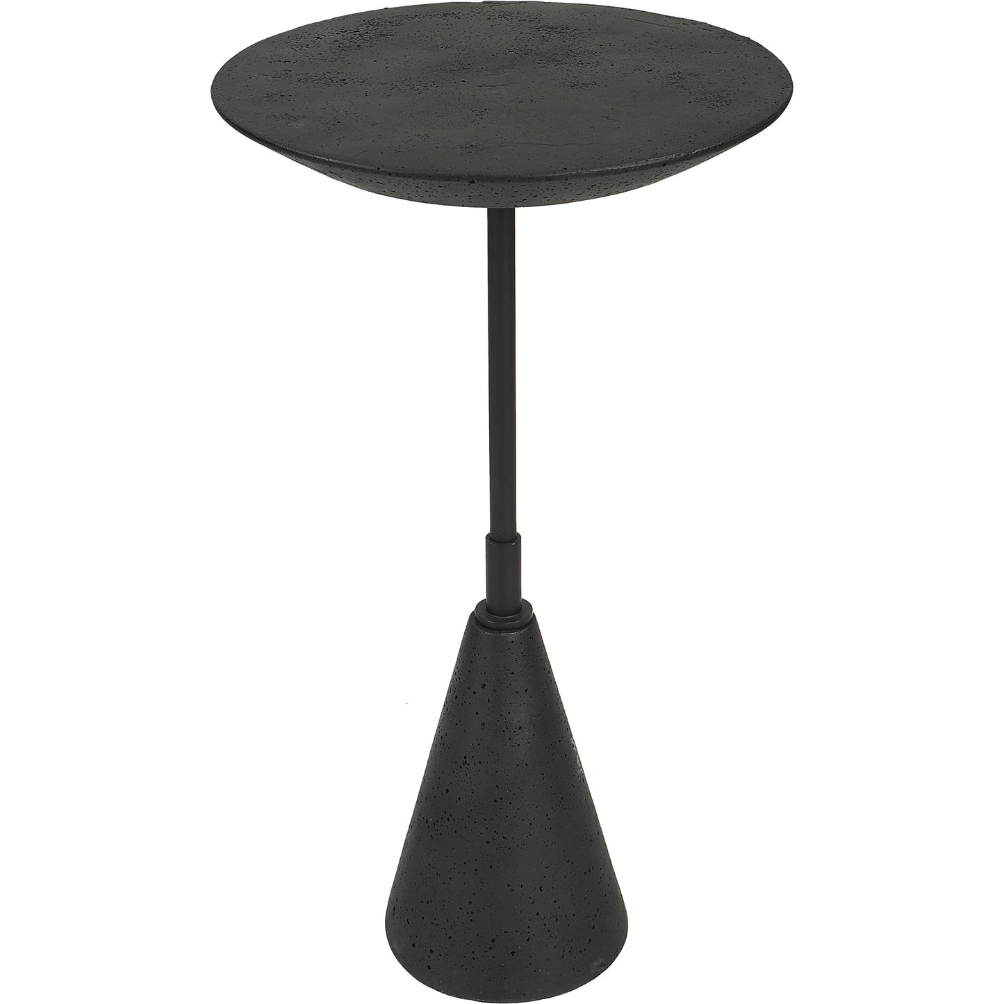 002 SI-1981349 | Additional Silo | Midnight Accent Table by Uttermost in black. Made from black marble polymer, steel in a modern style.