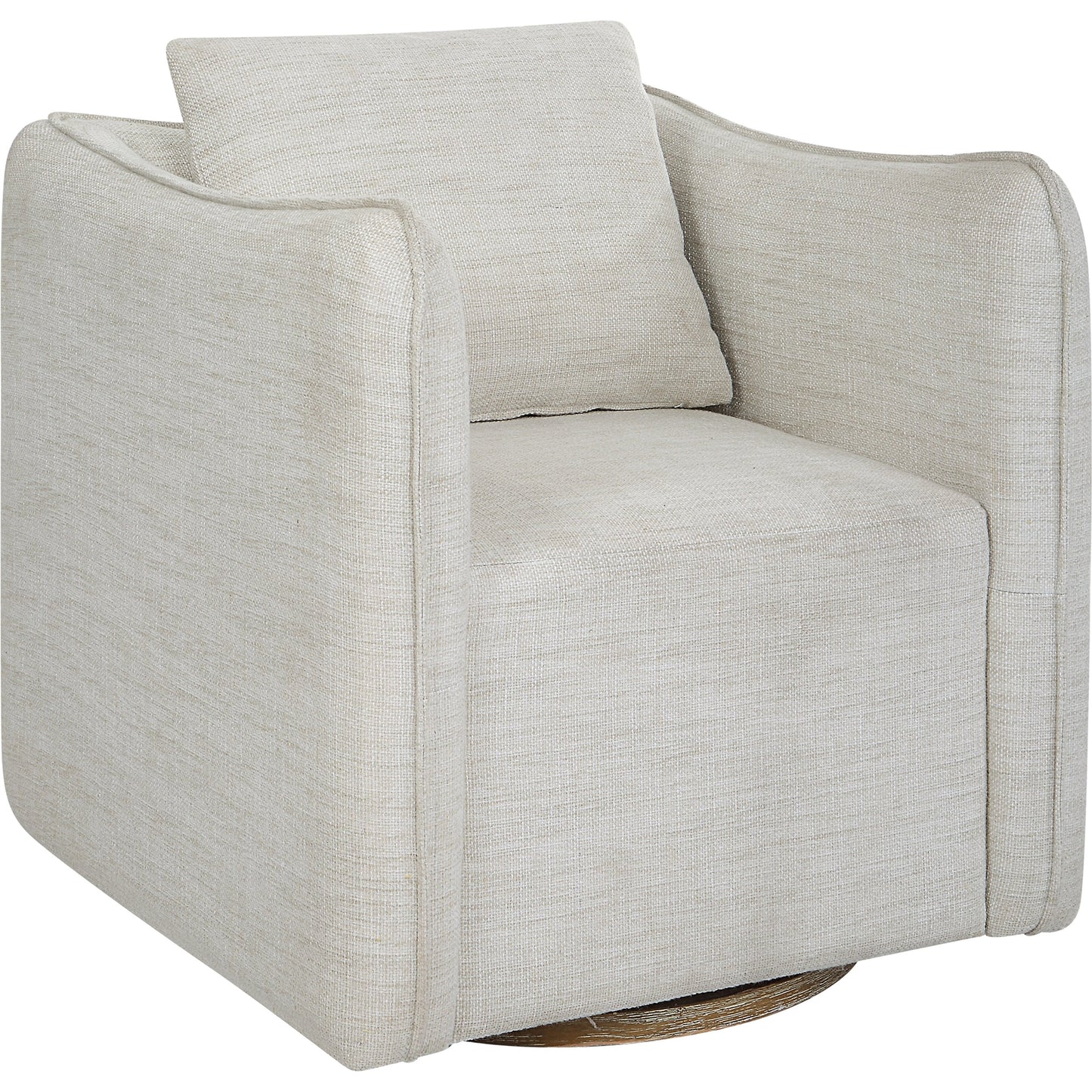 001 SI-1981306 | Additional Silo | Corben Swivel Armchair by Uttermost in gray. Made from hardwood, plywood, fabric, foam in a modern style.