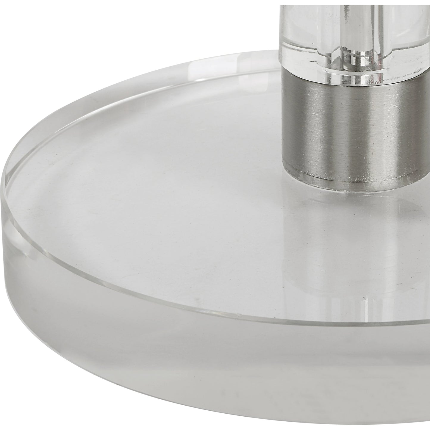 004 SI-1981364 | Additional Silo | Pria Drink Table by Uttermost in crystal, brushed nickel. Made from crystal, iron in a modern style.