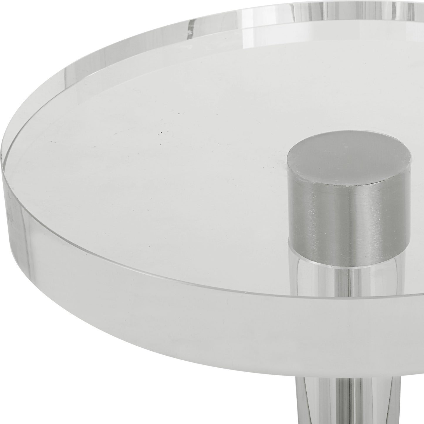006 SI-1981364 | Additional Silo | Pria Drink Table by Uttermost in crystal, brushed nickel. Made from crystal, iron in a modern style.