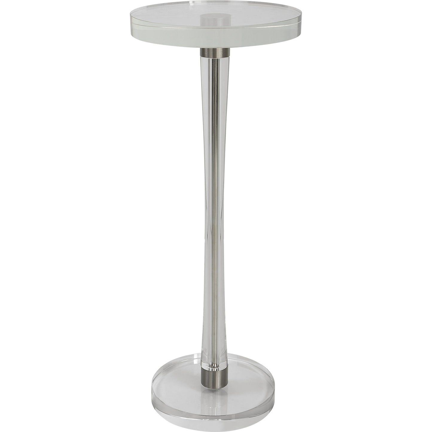 003 SI-1981364 | Additional Silo | Pria Drink Table by Uttermost in crystal, brushed nickel. Made from crystal, iron in a modern style.