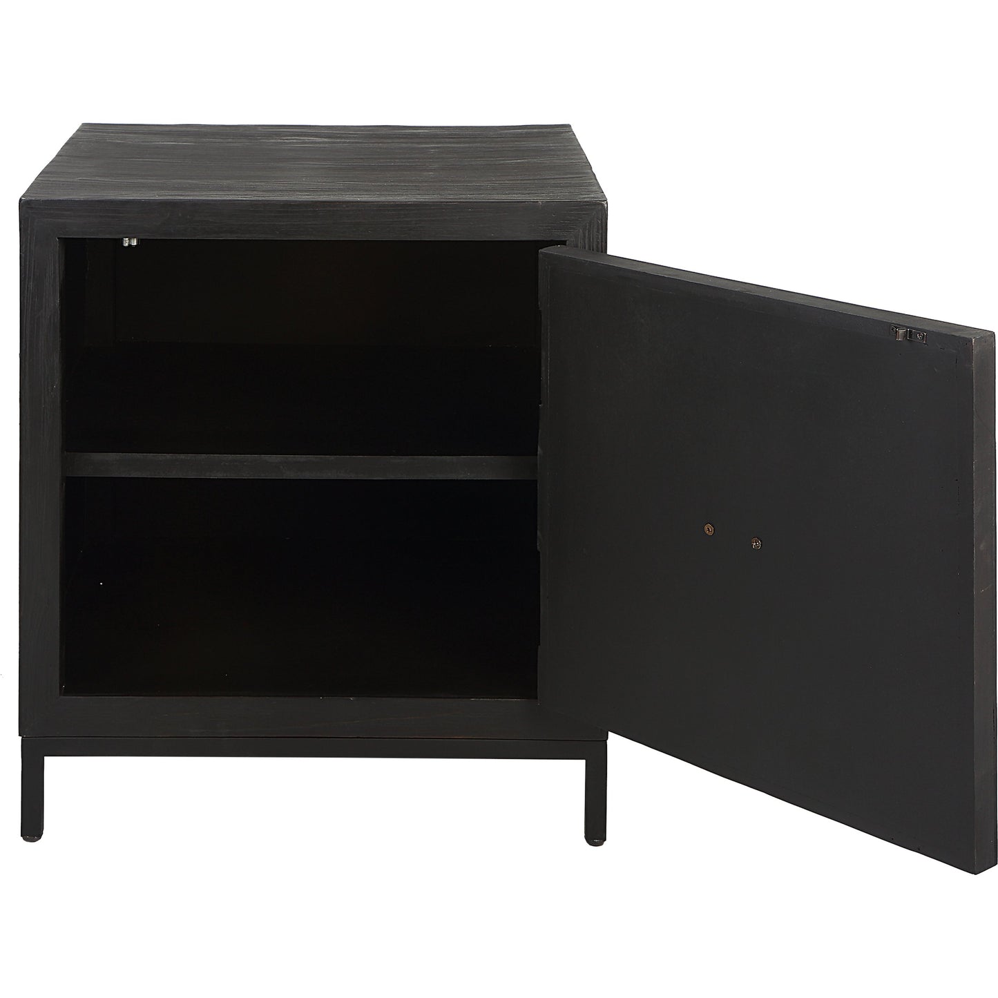 006 SI-1981372 | Additional Silo | Aiken Cabinet by Uttermost in dark ebony. Made from fir, wood, steel in a transitional style.