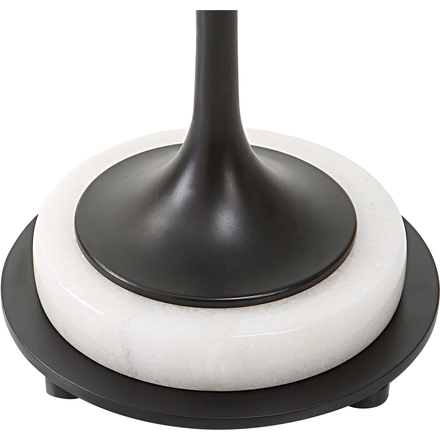 004 SI-1981345 | Additional Silo | Sentry Accent Table by Uttermost in black, polished white. Made from iron, marble in a modern style.