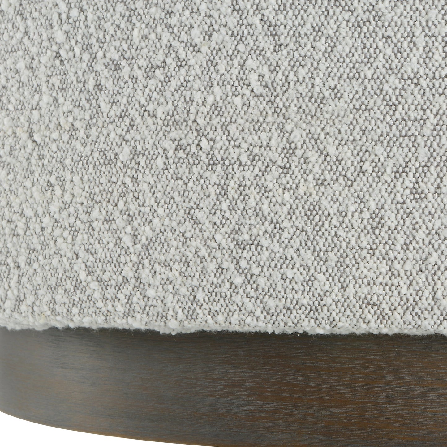 005 SI-1981315 | Additional Silo | Avila Large Ottoman by Uttermost in ivory, gray and walnut. Made from plywood, foam, fabric in a modern style.