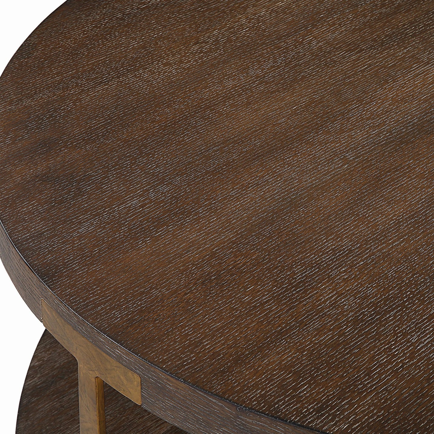 005 SI-1981380 | Additional Silo | Palisade Coffee Table by Uttermost in coffee, antique gold. Made from mdf, oak veneer, metal in a modern style.