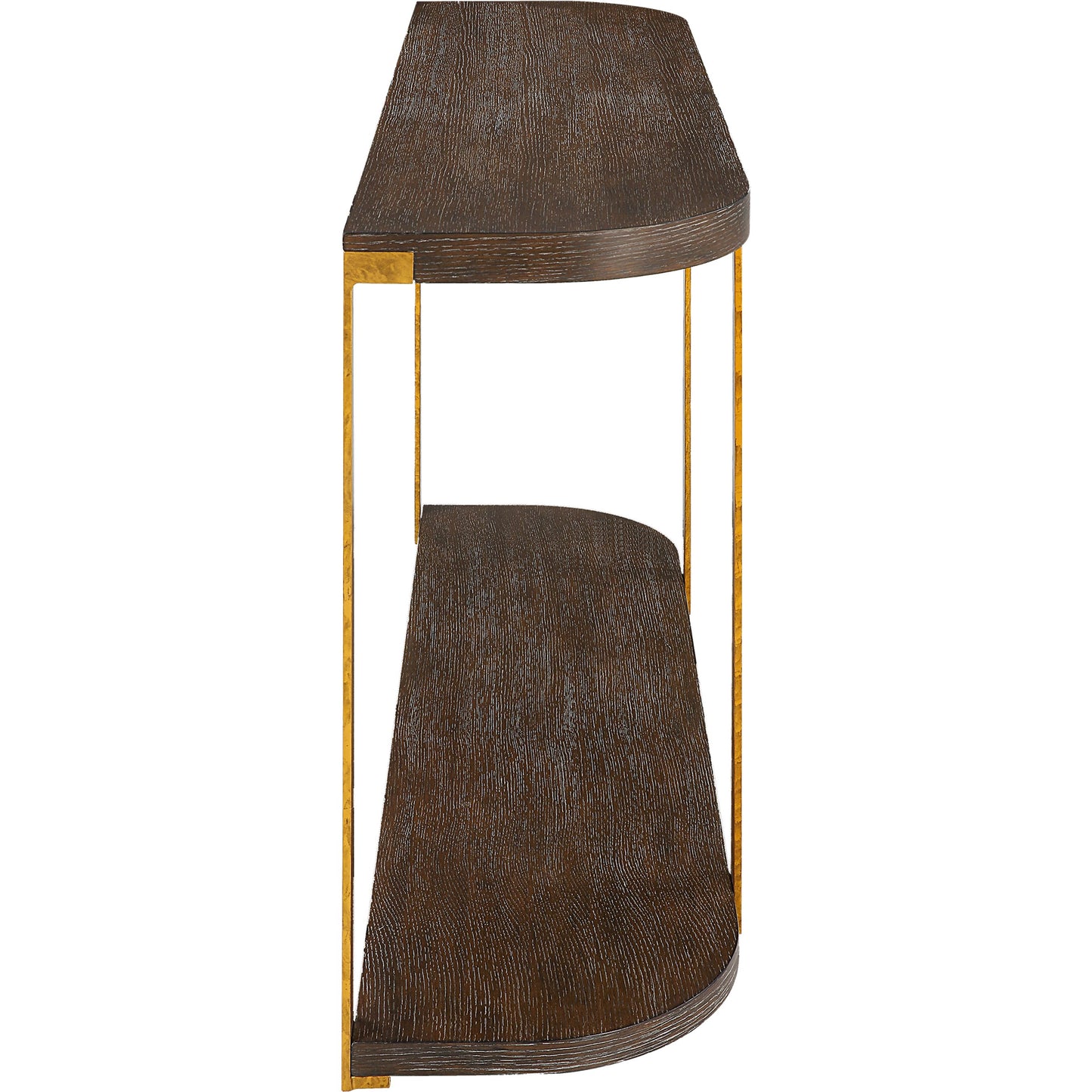 004 SI-1981381 | Additional Silo | Palisade Console Table by Uttermost in coffee, antique gold. Made from mdf, oak veneer, metal in a modern style.