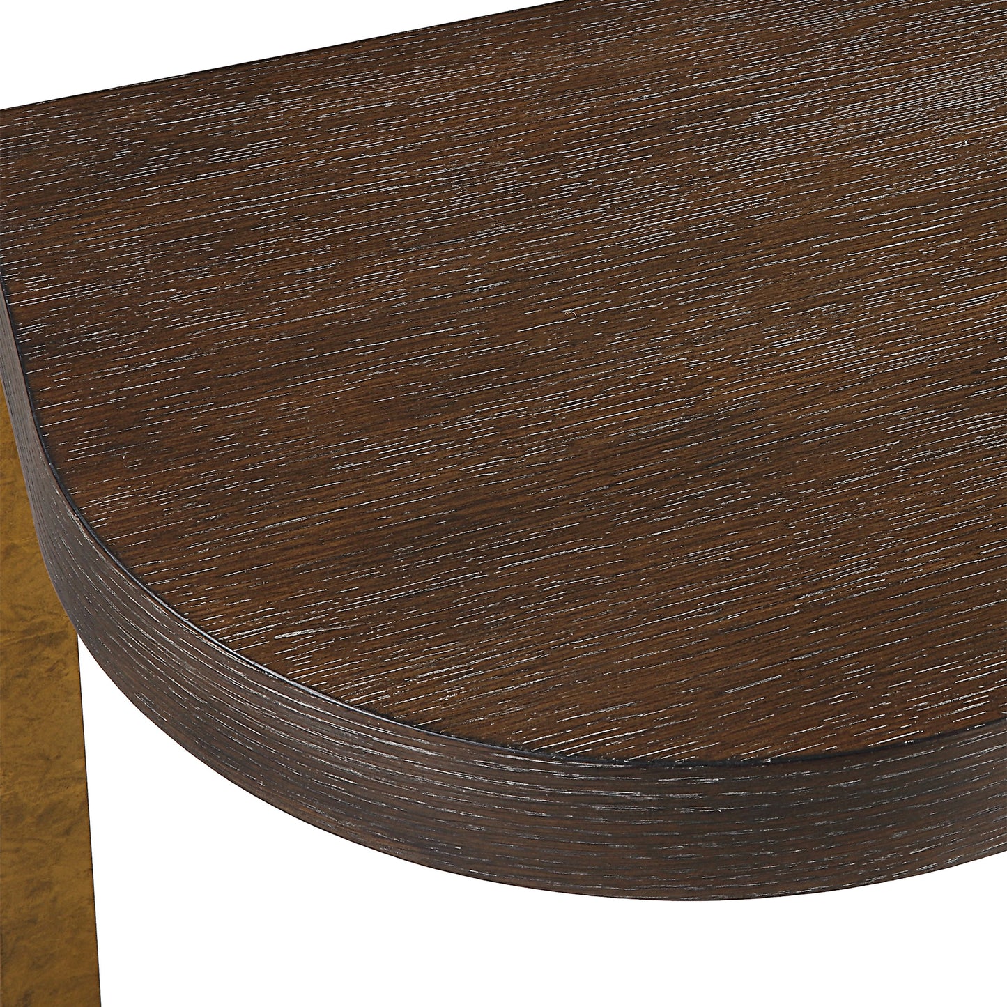 005 SI-1981381 | Additional Silo | Palisade Console Table by Uttermost in coffee, antique gold. Made from mdf, oak veneer, metal in a modern style.