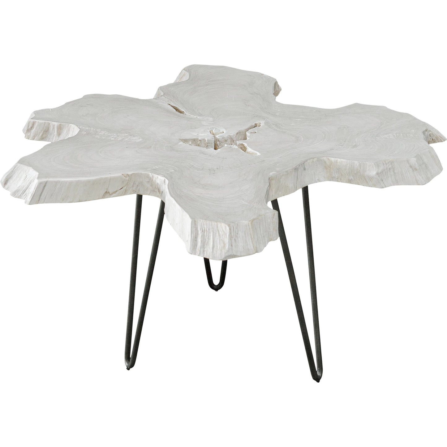 003 SI-1981378 | Additional Silo | Trillium Coffee Table by Uttermost in bleached. Made from teak root with metal in a modern style.