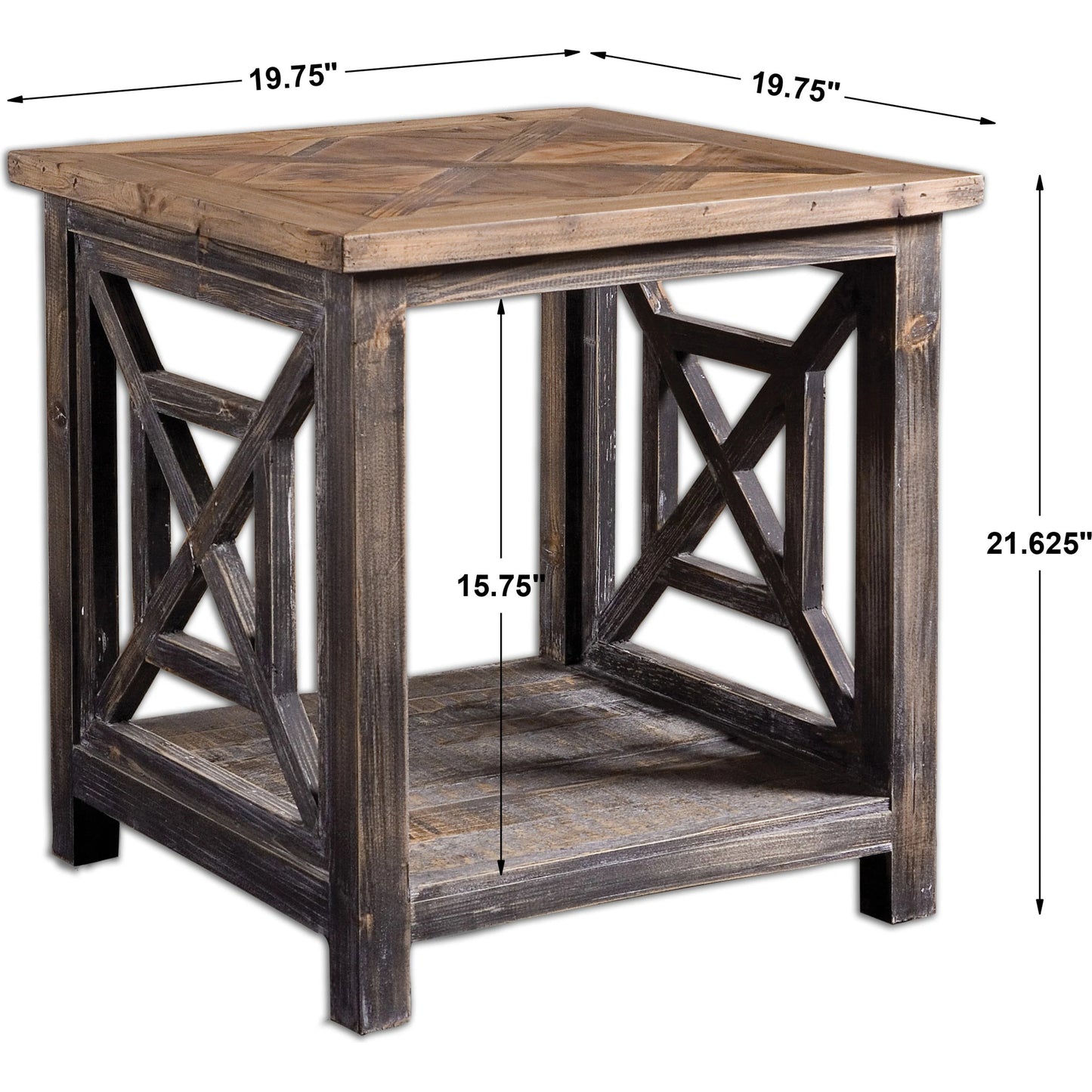003 S-252970 | Additional Silo | Spiro Reclaimed Wood End Table by Uttermost. Made from reclaimed fir in a cottage & farmhouse style.