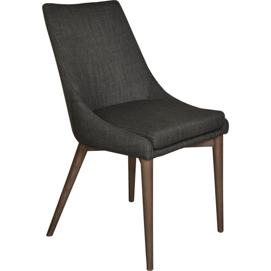 Fritz Dining Chair by LH Imports in dark gray. Made from fabric in a modern style.