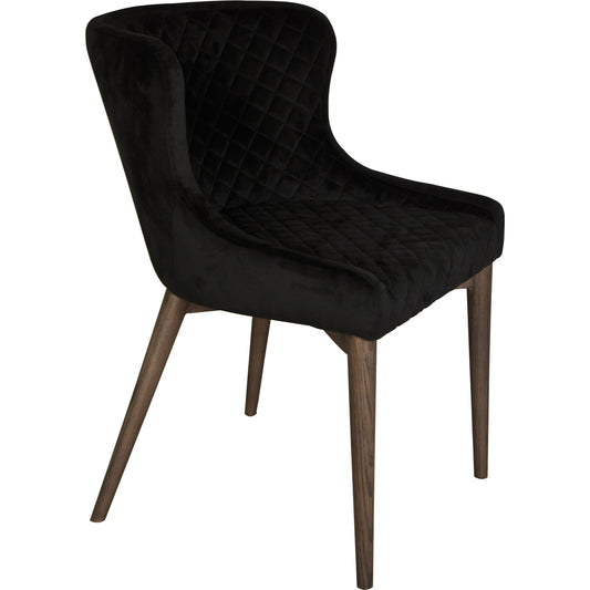 018 SR-379590 | Primary Silo | Mila Dining Chair by LH Imports in black velvet. Made from fabric in a modern style.