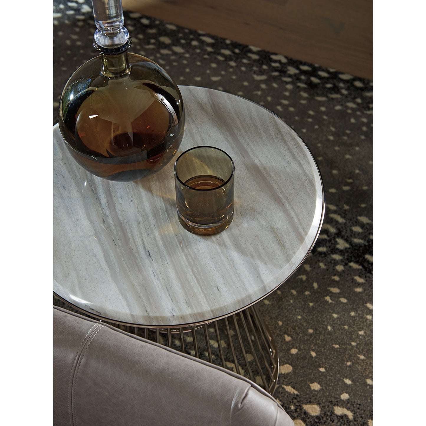 004 SR-835521 | Additional Silo | Martini Stainless Accent Table by Lexington in polished silver. Made from unique in a modern style.